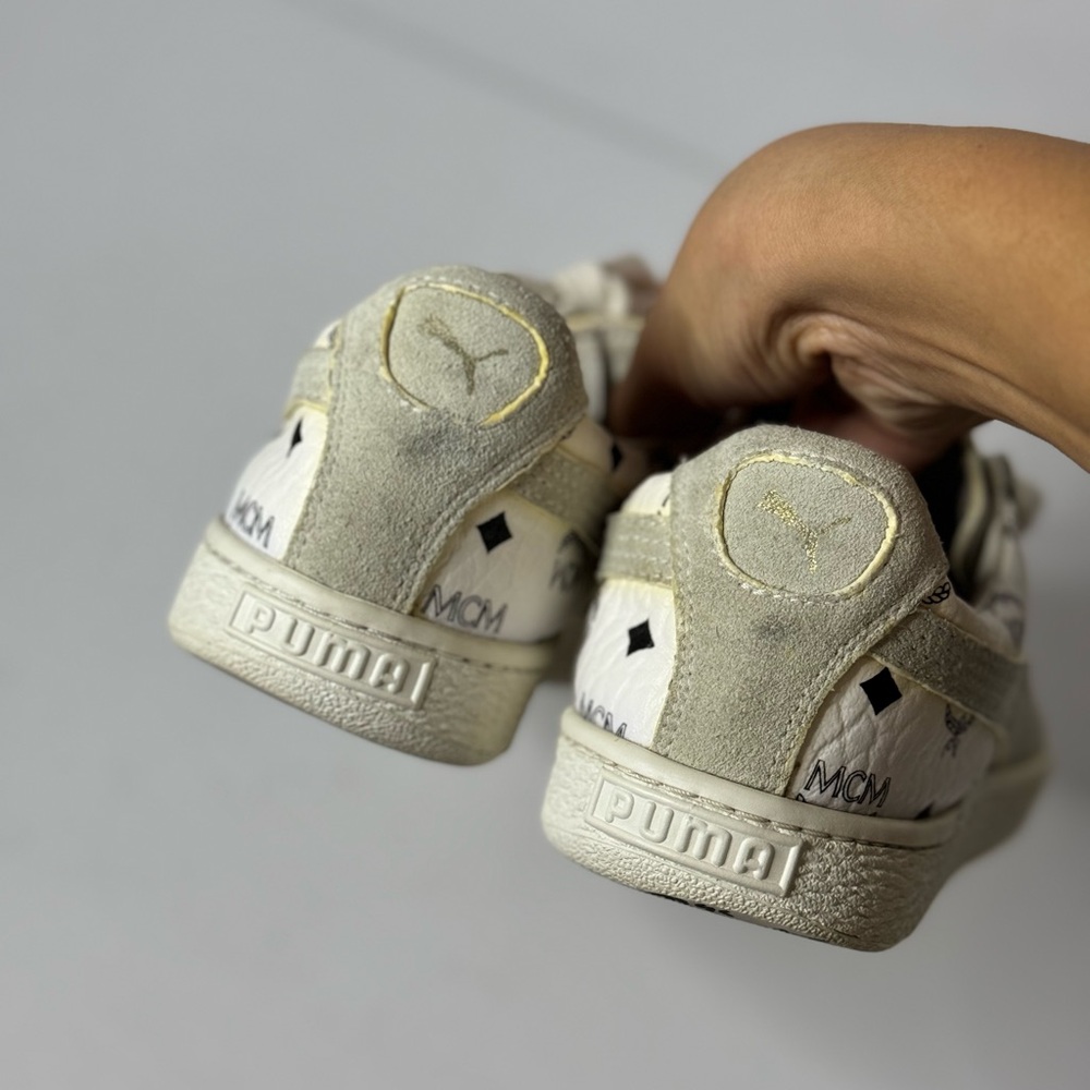 MCM x Puma US8 Classic White Suede Women’s Sneakers - Picture 7 of 16